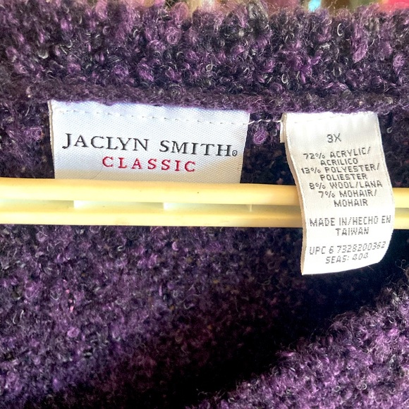 Jaclyn Smith Purple sweater - Picture 2 of 2